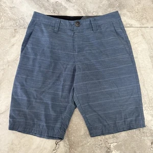 Volcom True to This Hybrid Shorts Blue Striped Size 28 Inseam 10” - Picture 1 of 6