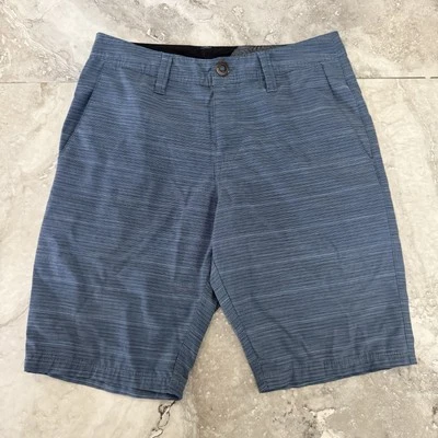 Volcom True to This Hybrid Shorts Blue Striped Size 28 Inseam 10” - Image 1 of 4