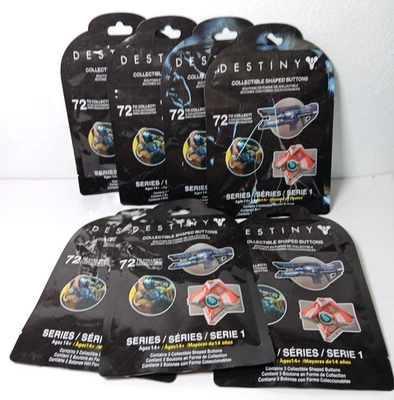 7 Destiny Collectible Shaped Buttons Series 1 Blind Bag Pack Pins Badges New! - Image 1 of 2