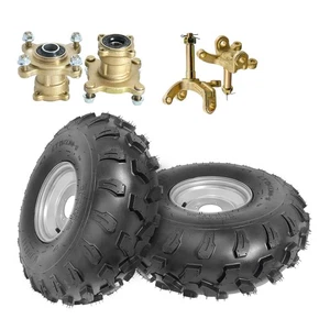 2pc 19x7-8 Tire Rim Wheel 88mm & 4 Stud Spindle Hub 19x7.00-8 Wheels ATV 150cc - Picture 1 of 11