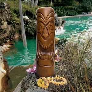 Tótem estatua Tiki exterior e interior para exterior patio hogar bar decoración de hormigón - Imagen 1 de 6