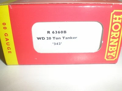 Hornby R6360B 20 Ton Tank Wagon 342 in War Department WD Ammonia Black Livery - Image 1 of 2