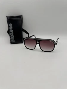 Gafas de sol vintage Turbo Aviator para hombre negras retro de gran tamaño + estuche - Imagen 1 de 8