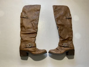 Fair Womens Carlos Santana Over The Knee Pull On Brown Fashion Boots Size 8.5 - Picture 1 of 15