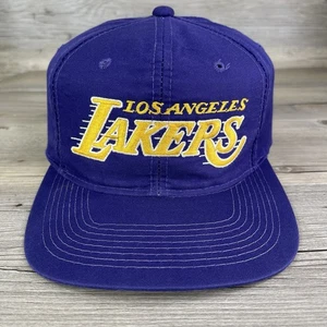 Vintage Los Angeles Lakers Hat Cap Sports Specialties Motion Script Twill NBA LA - Picture 1 of 14