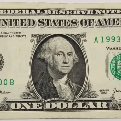 Birthday Anniversary Note June 7, 1993 Serial Number U.S. Dollar Bill 2021 A B - Image 1 of 4