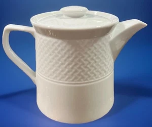MIKASA Continental TeaPot M2492 RARE Vintage Discontinued "Rattan" Design - Picture 1 of 23