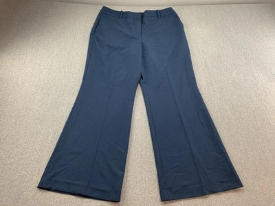 Pantalones Worthington para mujer 14P azul marino tiro alto pantalón sin arrugas carrera Foto 1 de 4