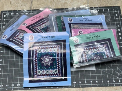 Vintage STARRY NIGHT A Not So Block of the Month w/ Pre-cut Fabrics READ - Image 1 of 4