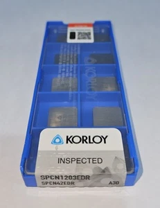 Inserto de carburo KORLOY SPCN1203EDR A30 10 piezas - Imagen 1 de 3