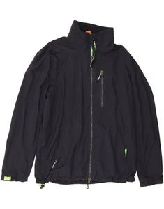 SUPERDRY Mens The Windhiker Windbreaker Jacket UK 44 2XL Navy Blue Nylon BI01 - Picture 1 of 3