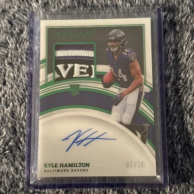 2022 Immaculate Kyle Hamilton Emerald RPA 16/18 #108 - Image 1 of 4