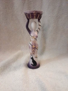 Goddess Candle Holder Figure Altar Statue Sacred Female Black Cat Votive 7" - Picture 1 of 10