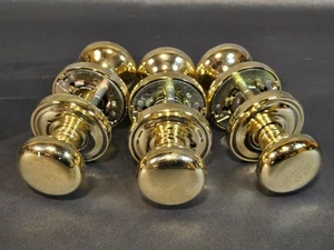 Heavy Solid Brass Doorknobs Polished Brass (set of 3) - Picture 1 of 3