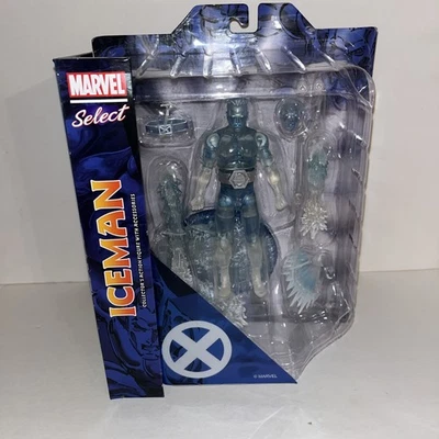 Figura de acción Marvel Select Iceman Diamond Select Ice-Man X-Men 2023 sin usar, en caja sellada Foto 1 de 4