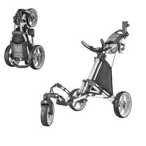 CaddyLite One Swivel V8 Golf Push Cart – 3 Wheel Lightweight Folding Trolley ... - Picture 1 of 7