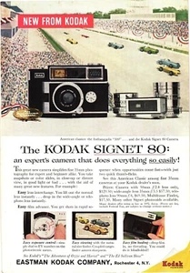 Printanzeige Eastman Kodak Company Signet Kamera Indianapolis 500 Vintage um 1959 - Bild 1 von 1