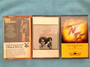 Vintage Motown Cassette Lot (3) - Diana Ross -Chuck Berry -Temptations/Four Tops - Picture 1 of 5