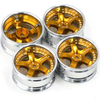 4 Stück Räder Alu-Felgen CNC Rim Für 1/10 RC Crawler On-Road Drift Racing Auto - Bild 1 von 4