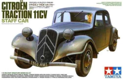 TAMIYA 1:35 KIT AUTO MILITARE CITROEN TRACTION 11CV STAFF CAR CON FIGURA   35301 - Immagine 1 di 2