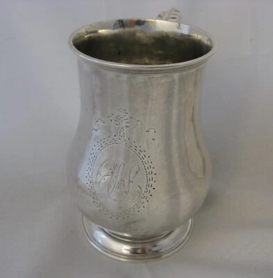 ANTIQUE EARLY AMERICAN COIN SILVER CANN by JOSEPH LOWNES, PHILA c.1785 - Изображение 1 из 3
