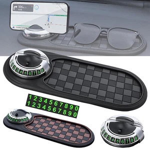 Multifunction Car Dashboard Anti-Slip Mat Auto Phone Holder & Parking Number - Picture 1 of 12
