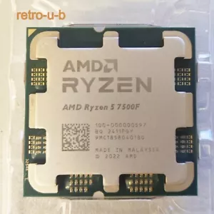 AMD Ryzen 5 7500F AM5 CPU Processor R5 7500F 3.7 GHz 6-Core 12-Thread 32MB 65W - Picture 1 of 1