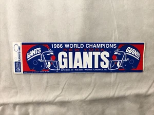 New York Giants football Super Bowl XXI champions bumper sticker 1986 - Picture 1 of 3