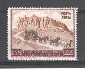 San Marino ~ 1951 Horse drawn Stagecoach Air Mail Sc# C75 */LH (A834) - Picture 1 of 2