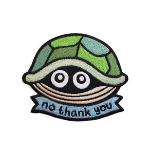No Thanks Turtle Patch - Tactical Morale Patch, Hook and Loop Patch or Iron On - Picture 1 of 3
