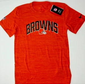 Nike Cleveland Browns Mens Size Small Football Dri-fit Shirt Velocity Orange - Picture 1 of 9
