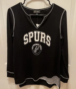 San Antonio Spurs Shirt New Era Womens Long Sleeve Shirt Black Small NWT - Picture 1 of 4