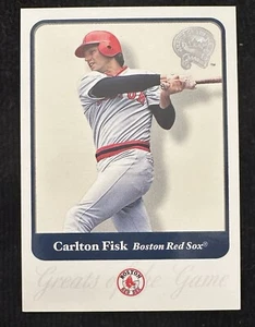 Fleer Greats of the Game 2001 #110 ⚾️ Salón de la fama Carlton Fisk ⚾️ Medias Rojas de Boston 🧦 - Imagen 1 de 6