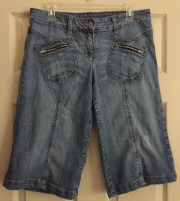 Bermudas vaqueras BEBE de mezclilla lavado medio a ligero para mujer talla 31 usadas en excelente estado Foto 1 de 4