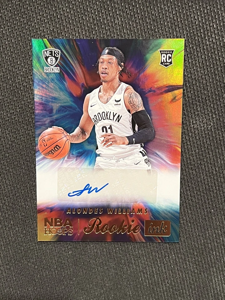 ALONDES WILLIAMS 2022-23 Panini NBA Hoops HOT ROOKIE INK Signatures Autograph RC - Image 1 of 4
