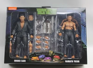 TMNT Teenage Mutant Ninja Turtles NECA Oroku Saki & Hamato Yoshi Action Figures - Picture 1 of 2
