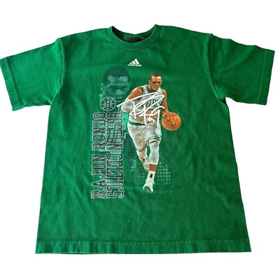 Camiseta Boston Celtics Niños Jóvenes Talla L Rajon Rondo #9 NBA Manga Corta Camiseta Foto 1 de 4