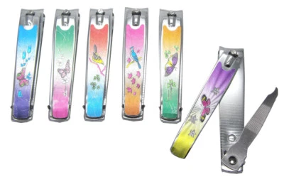 RI-XING 2x Nagelknipser groß Edelstahl Hand Zehennagel Feile Schneider Trimmer Former