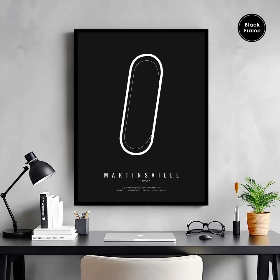 Martinsville Speedway, Nascar Racetrack, Nascar Wall Art, Racetrack Wall Art - Image 1 of 1