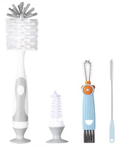 4-in-1 Baby Bottle Brush Set, Bottle Brush for Baby, Bottle Cleaner Brush Set... - Picture 1 of 7