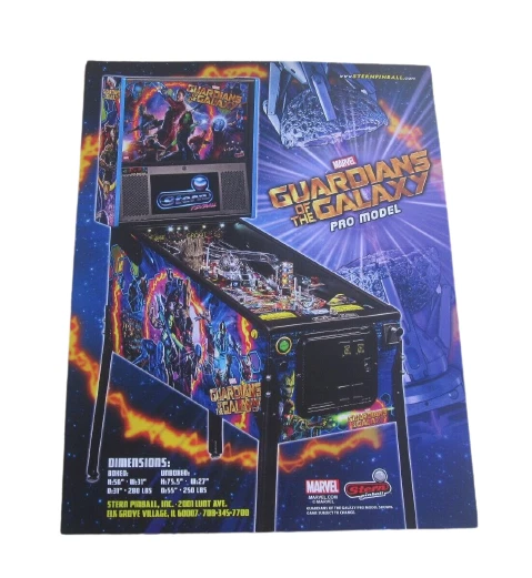 STERN GUARDIANS OF THE GALAXY PINBALL FLYER 2018 - Image 1 of 2