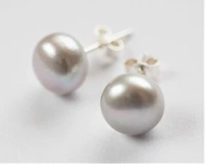 silber perle sterlingsilber ohrstecker 10mm - Bild 1 von 6