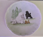 Vintage Barnhart Studios Hand Painted Black White Standard Poodle Puppy Plate