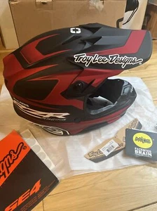 Casco Troy Lee Designs SE4 Poliacrilita Polaris RZR Rojo Mate/Negro Talla Grande - Imagen 1 de 10