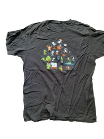 VIDEO GAME ALPHABET Shirt L Halo Contra Joust ABCs NES Mario Retro HTF RARE OOP