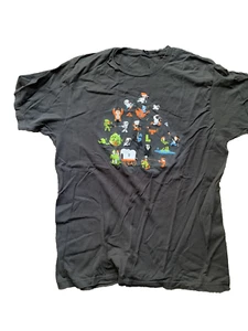 VIDEO GAME ALPHABET Shirt L Halo Contra Joust ABCs NES Mario Retro HTF RARE OOP - Picture 1 of 2