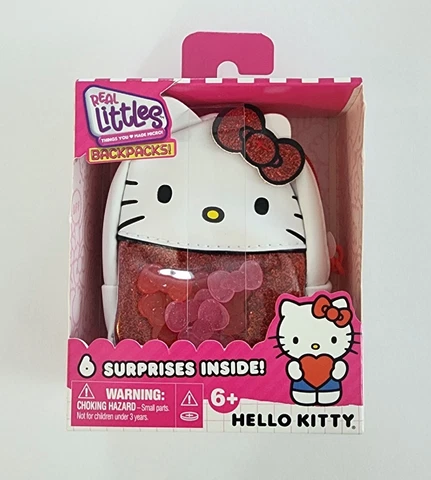 REAL Littles HELLO KITTY  Red Glitter Backpack with 6 Surprises - New! Cover