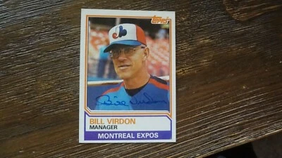 1983 TOPPS BILL VIRDON  AUTOGRAPHED BASEBALL CARD - Image 1 of 2