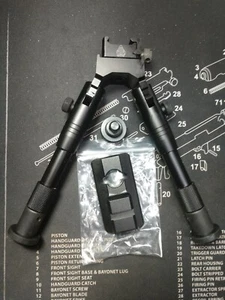 UTG Shooters Bipod, 6.2"-6.7" with Picatinny & Swivel Stud Mount TL-BP28S - Picture 1 of 1