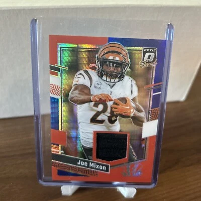 2023 Panini Donruss Optic - Donruss Threads Blue Hyper Prizm #DT-JM Joe Mixon - Image 1 of 2